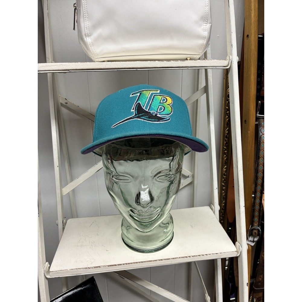 Cooperstown Collection Tampa Bay Devil Rays Fitted Hat Size 7 1/8